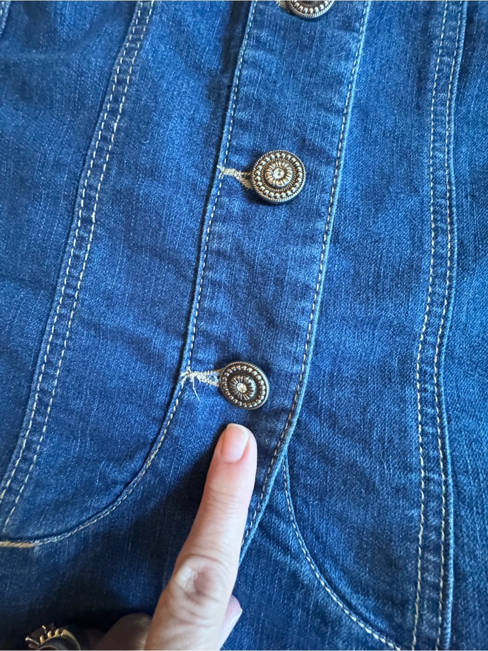 Baccini denim vest Size L - Picture 8 of 12